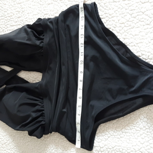 New Cupshe Large Black Cross Straps One Piece Swim Bathing Suit - Picture 10 of 14